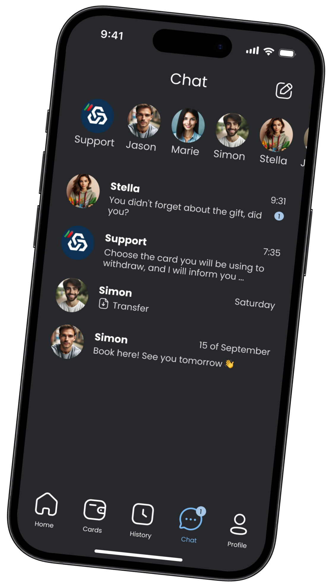 Caixadirecta Chat Screen